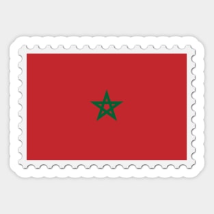 Postage Stamps of Moroccan Flag Sticker